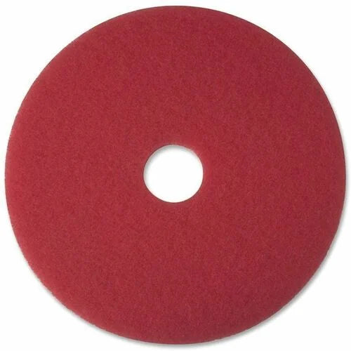3M Red Buffer Pads - Round - 17’’ Diameter - Buffing Floor Polishing Cleaning - 175 rpm to 600 Speed Supported