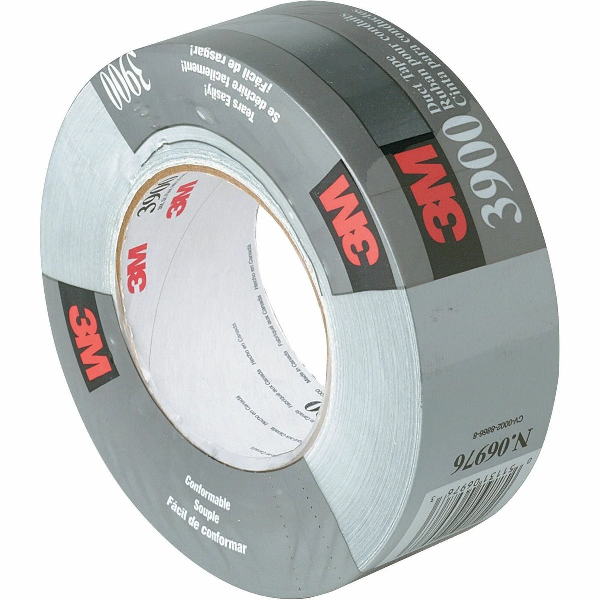 3M Utility-Grade Duct Tape - 60 yd x 1.88’’ 7.6 mil - Silver - For Wrapping & Sealing