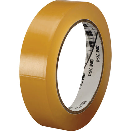 3M Vinyl Tape 764: 36yd x 1’’ 5mil - Tan Tint - Rubber/PVC - 1 Roll - Packing & Dispensers