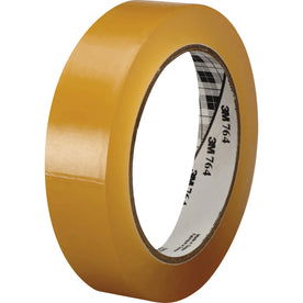 3M Vinyl Tape 764: 36yd x 1’’ 5mil - Tan Tint - Rubber/PVC - 1 Roll - Packing & Dispensers