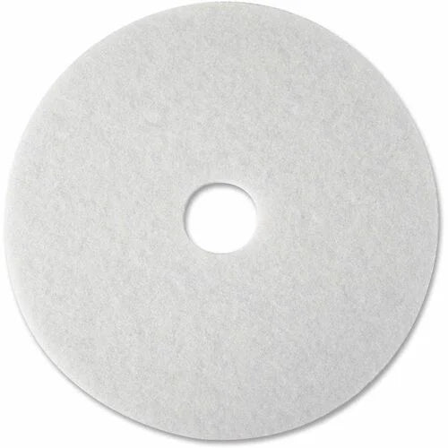 3M White Super Polish Pads - 12’’ Round Floor for Polishing & Buffing - Machines Accessories