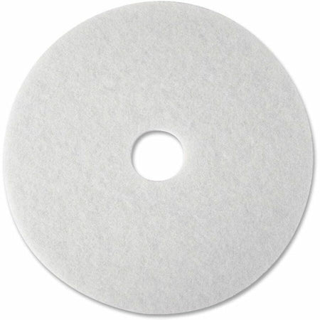 3M White Super Polish Pads - Round - 12’’ Diameter - Polishing Floor Buffing Scrubbing - Wood - Machines & Accessories