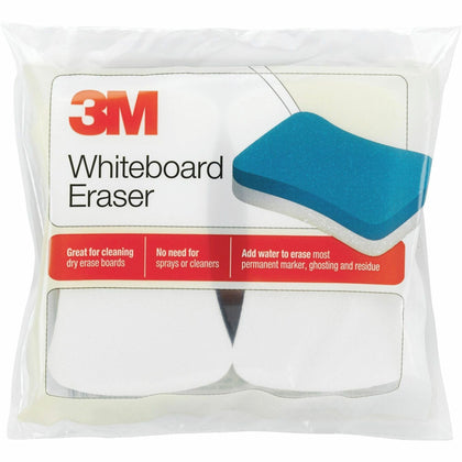 3M Whiteboard Erasers: White & Blue - 5x3’’ - 2-Pack - Board Easel Accessories