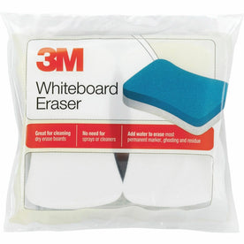 3M Whiteboard Erasers: White & Blue - 5x3’’ - 2-Pack - Board Easel Accessories