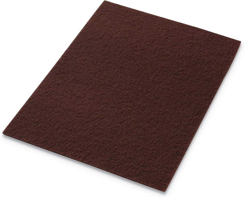 AMERICO Maroon Stripping Pads: 14 in Wd, 20 in Lg, Synthetic Fiber, 350 RPM Max Speed, 10 PK