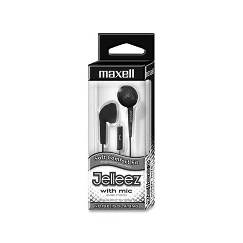 Maxell Jelleez Earset: Wired Stereo Earbuds - Black