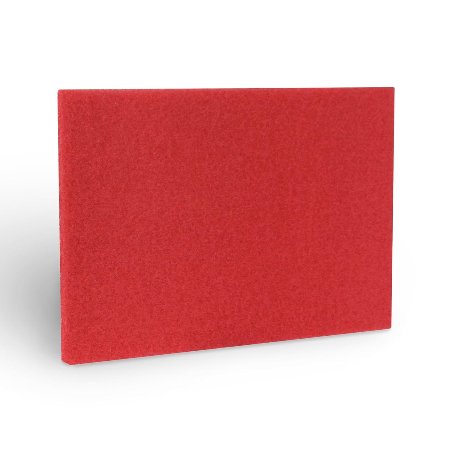 AMERICO Red Buffing Pads: 14 in Wd, 20 in Lg, Synthetic Fiber, 5 PK