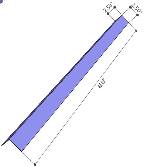 Corner Guard, 90 degree, 48" x 2.5" x 2.5", 20pk