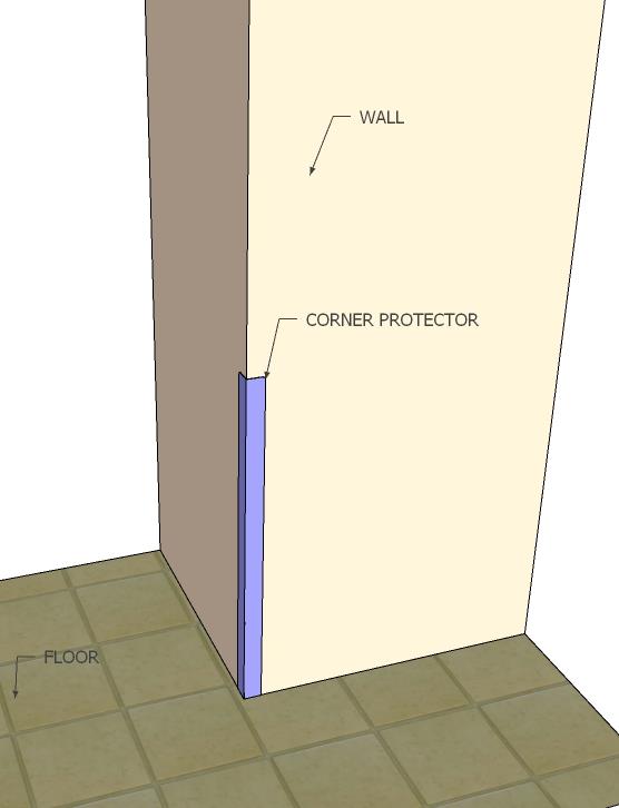 Corner Guard, 90 degree, 48" x 2.5" x 2.5", 20pk
