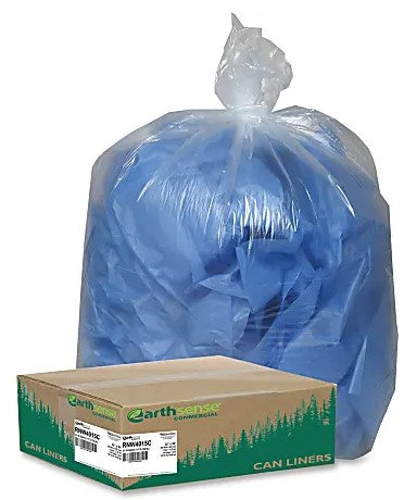 Bagtron Natural Clear 250 Can Liners 40 x 33 33 Gallon 16 Micron Pure HDPE