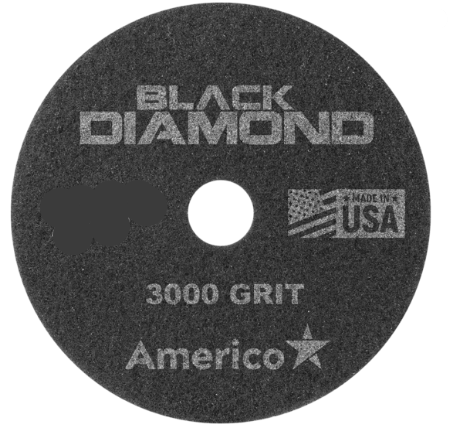 AMERICO Black DIAMOND Polishing Pads: 20 in, Synthetic Fiber, 3000 RPM Max Speed, 2 PK