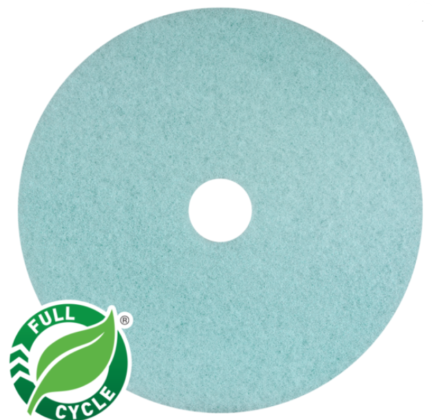 AMERICO Luster Lite Blue Burnishing Pads: 27 in, Synthetic Fiber, 3000 RPM Max Speed, 5 PK