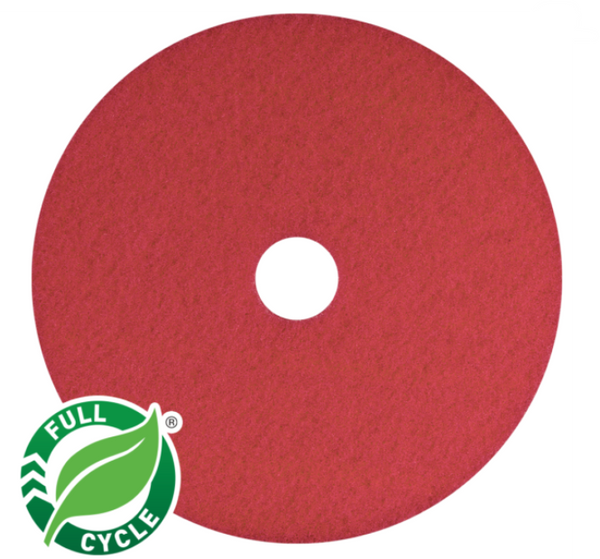 AMERICO Red Buffing Pads: 20 in, Synthetic Fiber, 800 RPM, 5 PK – JPRO ...