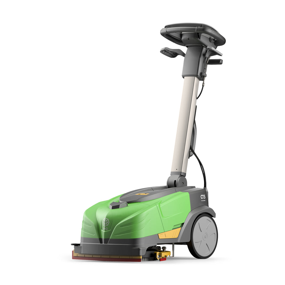 IPC CT5 Compact Battery Floor Scrubber | 11″ Mini Walk-Behind Cleaning Machine