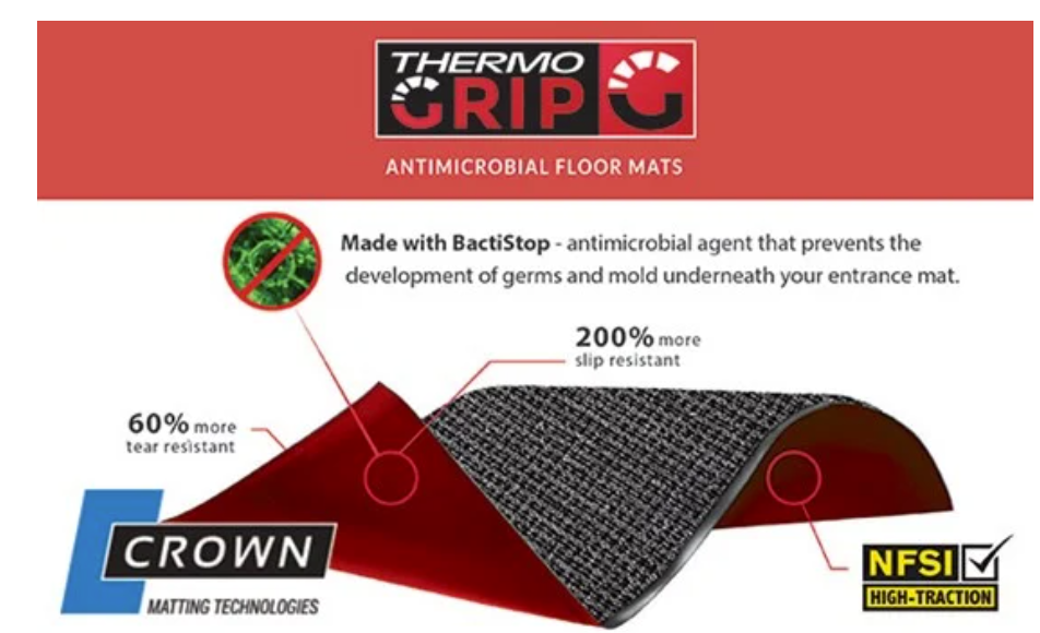 Oxford Elite 3' x 6' Floor Mat, Black/Gray