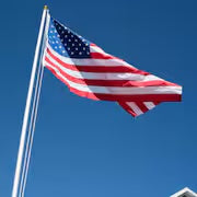 Valley Forge American Flag 3' x 5', printed, polycotton, 4 pack