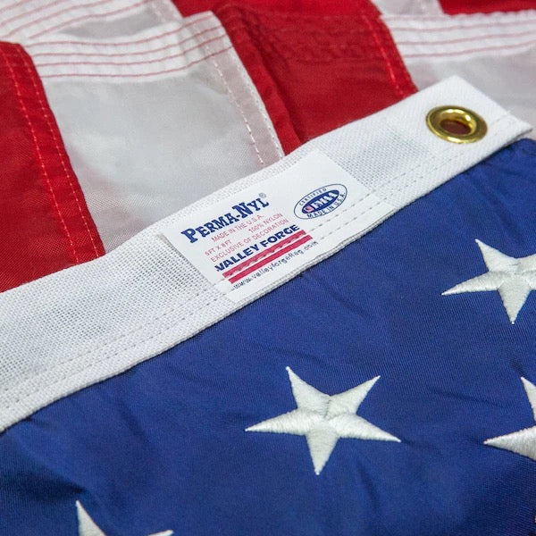 Valley Forge American Flag 3' x 5', embroidered, nylon, 2 pack