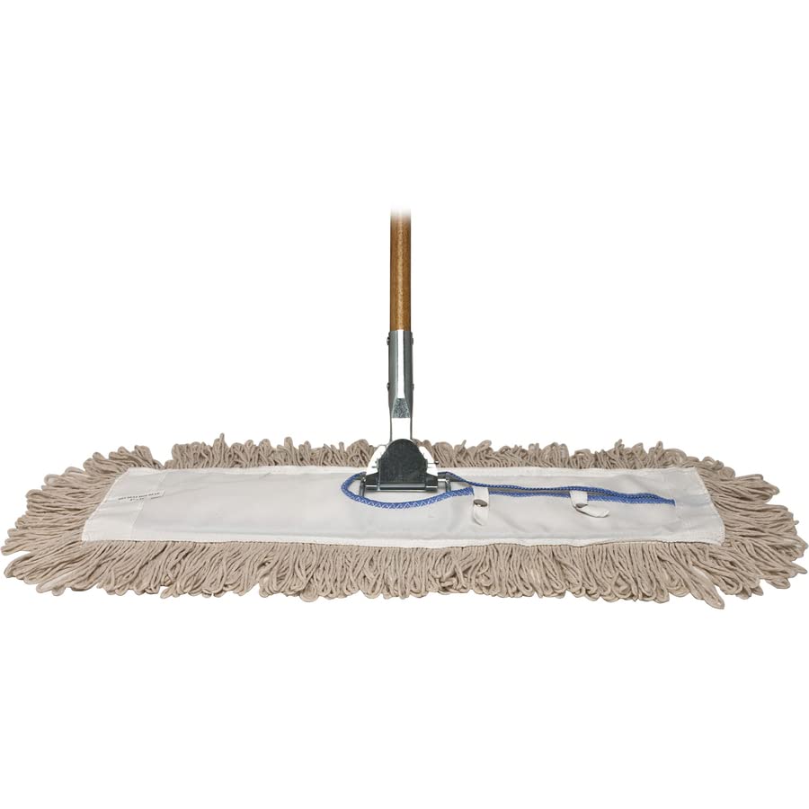 Genuine Joe Clip-On 24" Dust Mop Frame - 360° Swivel, Rust Resistant, Chrome Plated, Reinforced - Stainless Steel - Steel - 1 Each