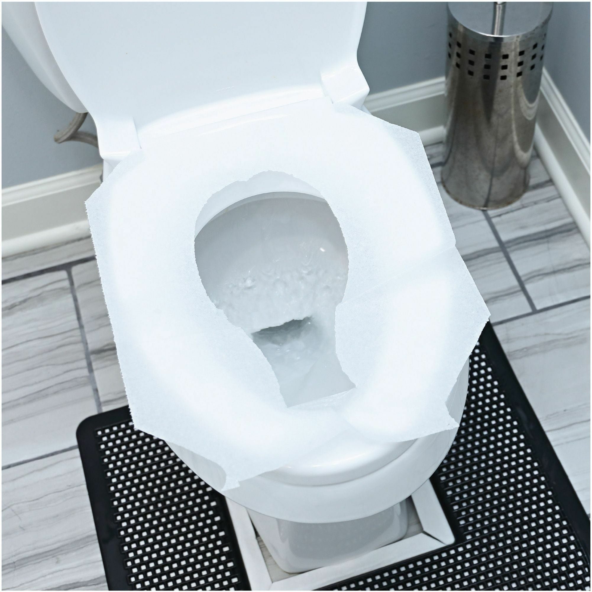 Genuine Joe Toilet Seat Covers - Half-fold - For Public Toilet - White - 250/Pack - 20 / Carton