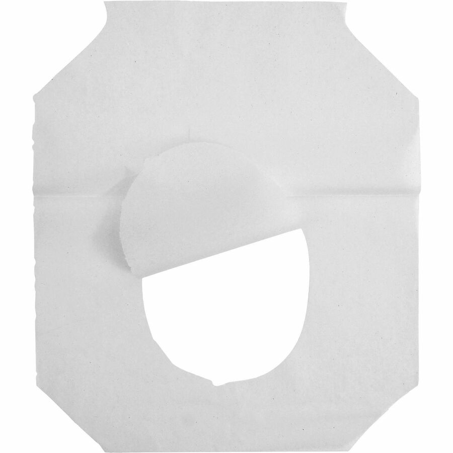 Genuine Joe Toilet Seat Covers - Half-fold - For Public Toilet - White - 250/Pack - 20 / Carton
