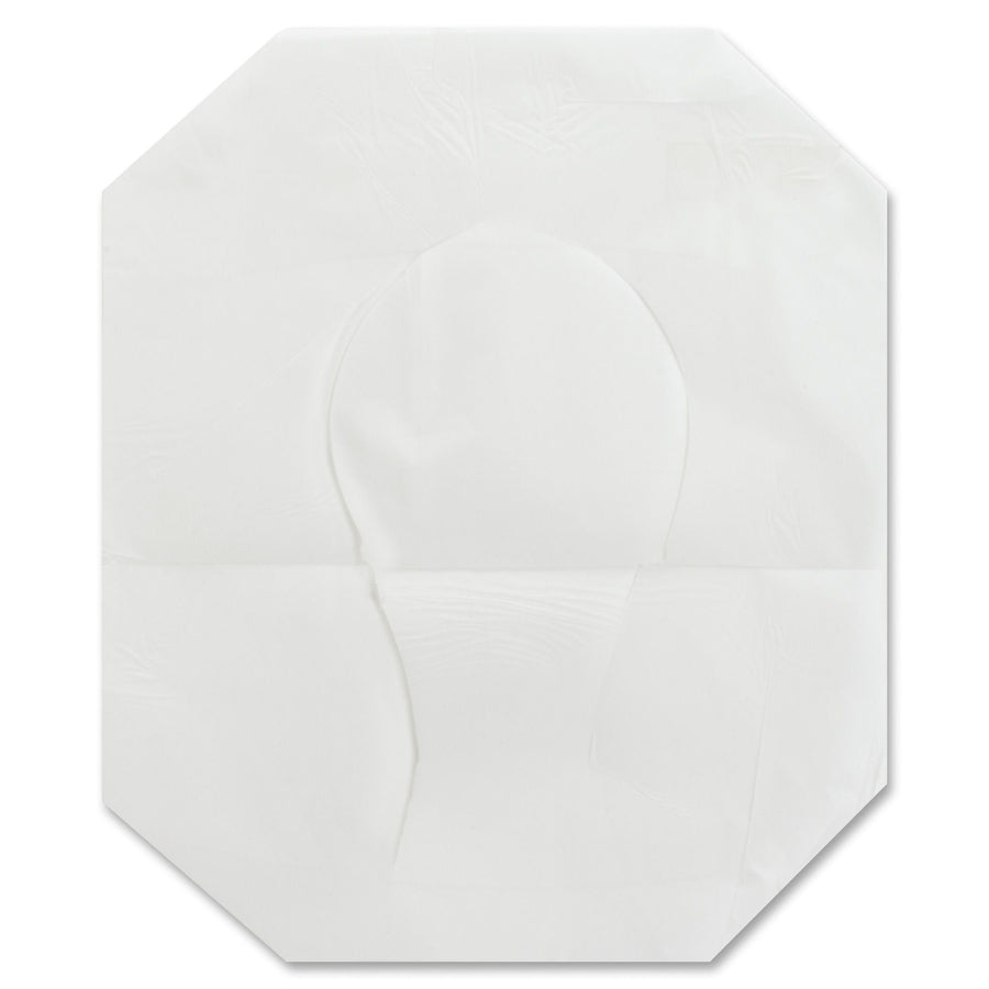 Genuine Joe Toilet Seat Covers - Half-fold - For Public Toilet - White - 250/Pack - 20 / Carton