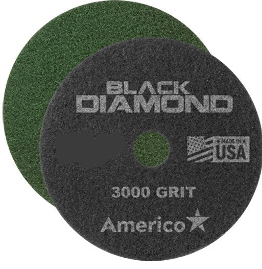 AMERICO Black DIAMOND Green Polishing and Daily Pads: 17 in, Synthetic Fiber, 3000 RPM Max Speed, 2 PK