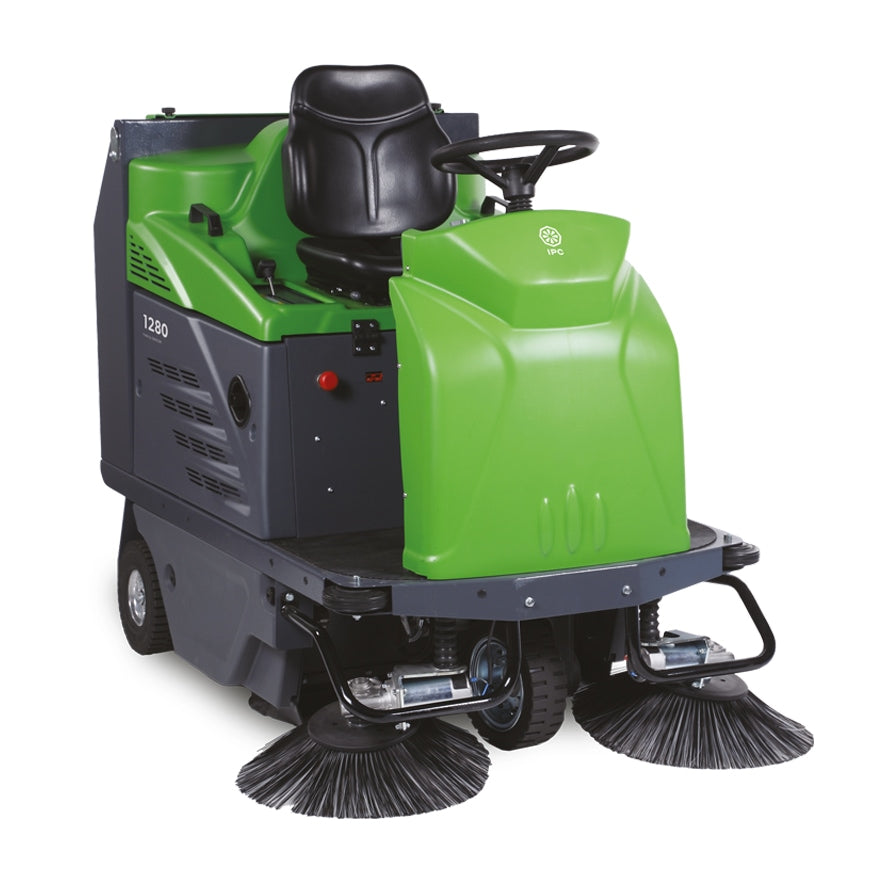 IPC 1280 48″ Battery Ride‑On Vacuum Sweeper – High Productivity Commercial Floor Cleaner