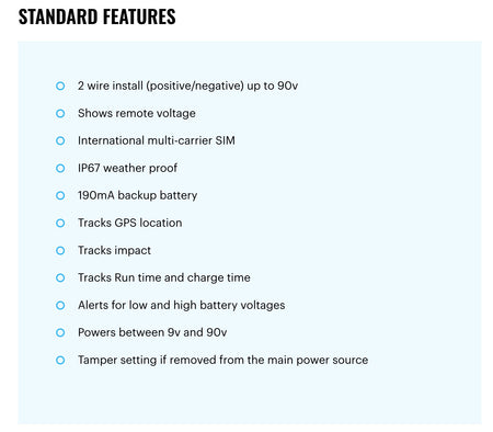 ARMOR 4™ Connected Asset Monitor, Rugged IoT Power & Runtime Tracker with Global LTE/NB-IoT (6–90 V DC)