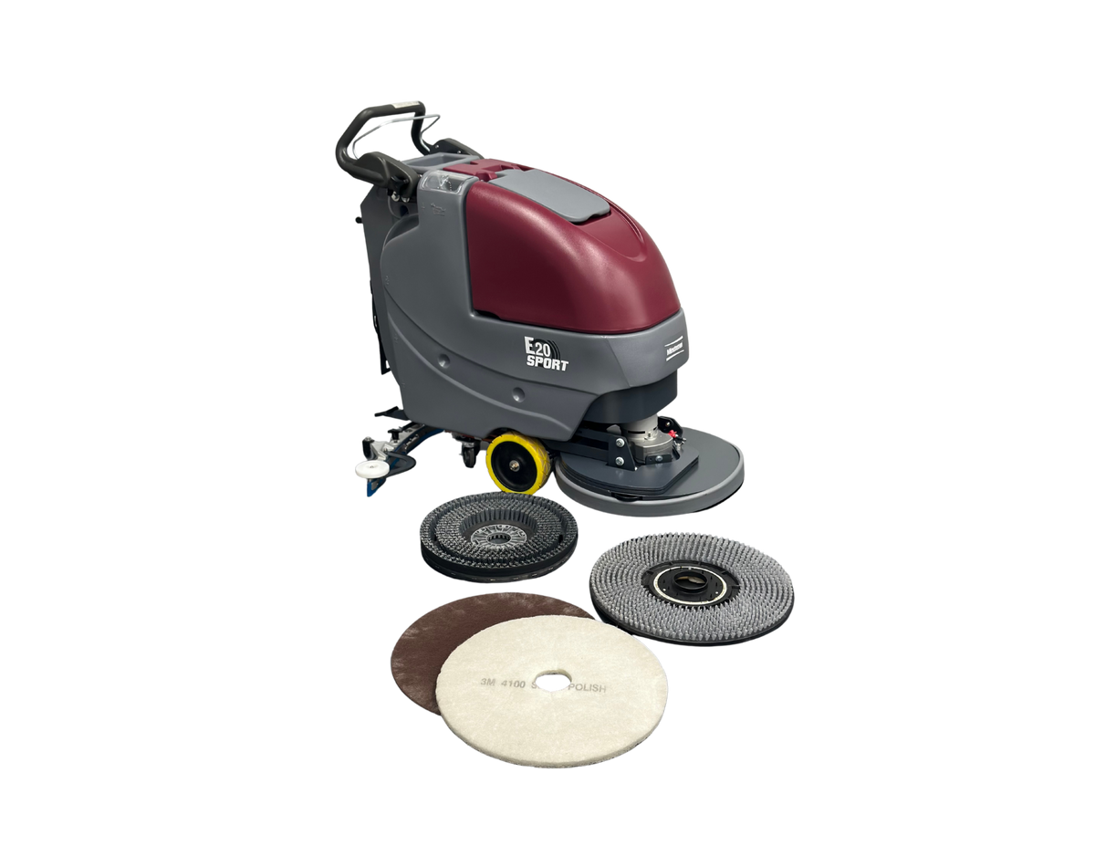Minuteman E20-Sport 20″ Walk-Behind Floor Scrubber, High-Performance Scrub Polish & Finish Remover