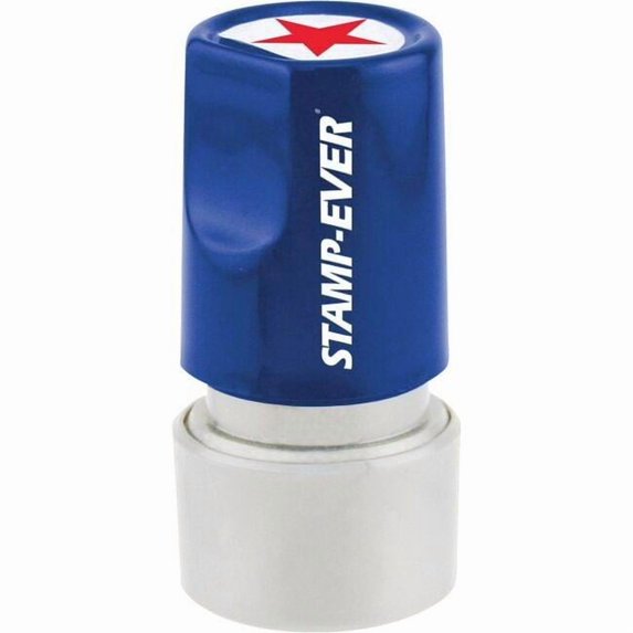 Trodat Star Impression Pre-Inked Stamp - Message Stamp - Star - 0.75" Impression Diameter - Red - Round - 1 Each - TAA Compliant