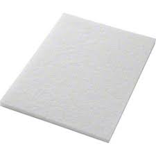 AMERICO White Polishing Pads: 14 in Wd, 20 in Lg, 5 PK