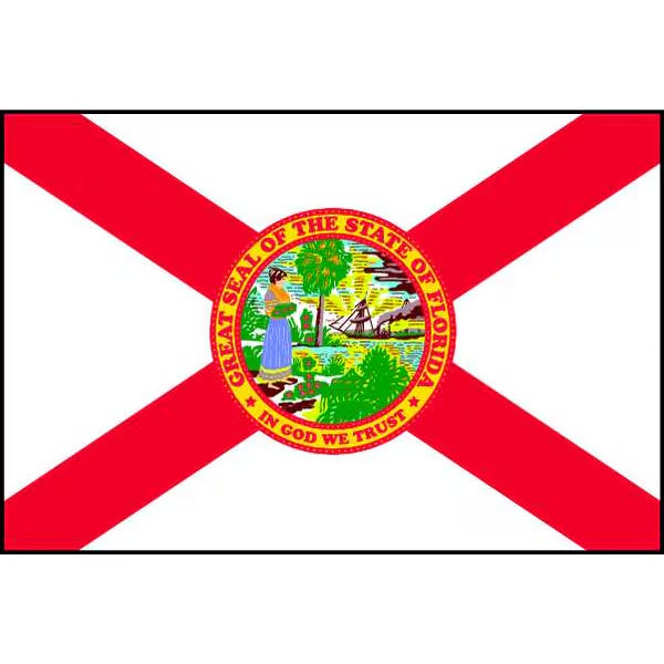 Florida State Flag, 3' x 5', nylon, 2 pack