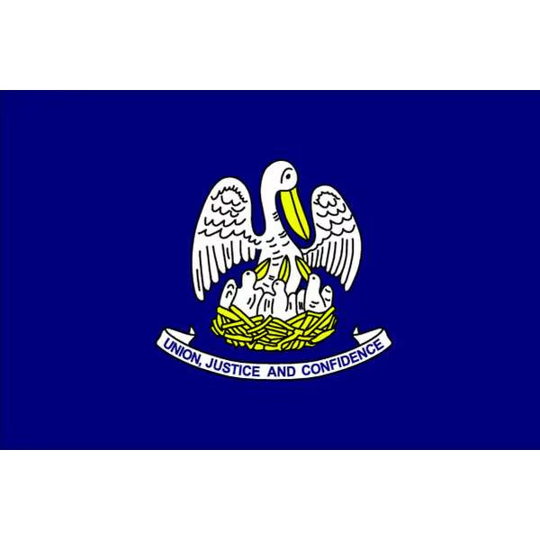 Louisiana State Flag, 3' x 5', nylon, 2 pack