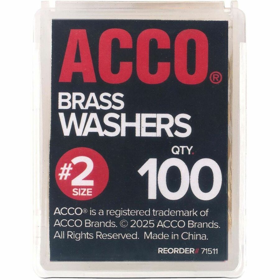ACCO Brass Fastener Washers - Front