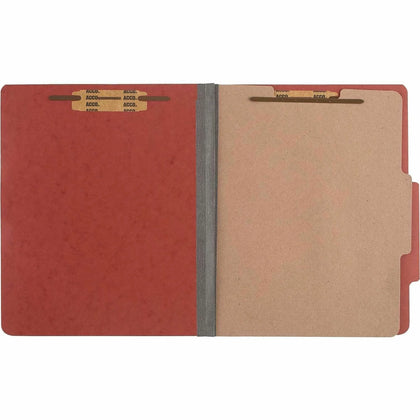 ACCO Earth Red Pressboard Classification Folders - 2’’ Capacity - 10/Box
