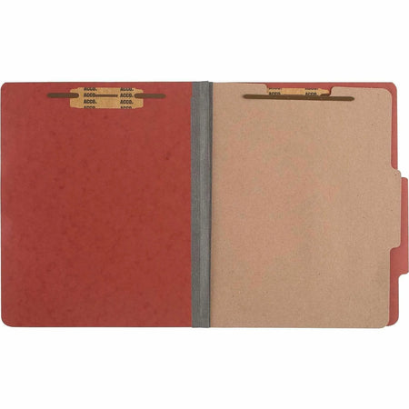 ACCO Earth Red Pressboard Classification Folders - 2’’ Capacity - 10/Box