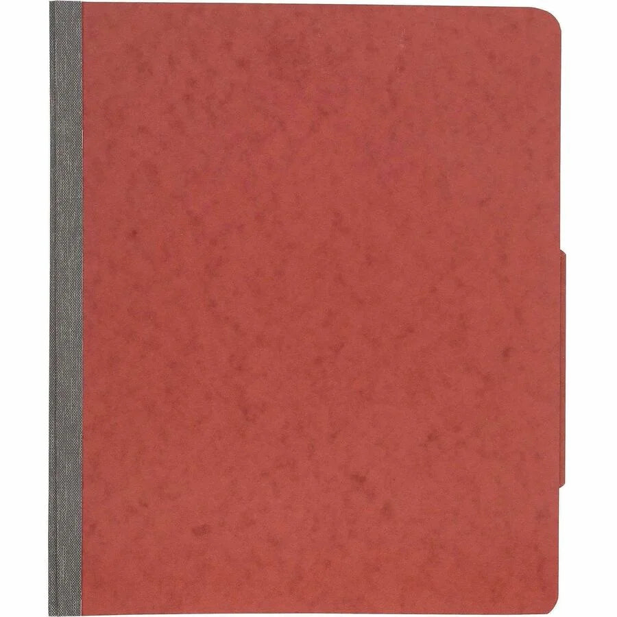 ACCO Earth Red Pressboard Classification Folders - 3’’ Capacity - 8 1/2’’ x 11’’ - 6 Fasteners - 2 Dividers - 10/Box