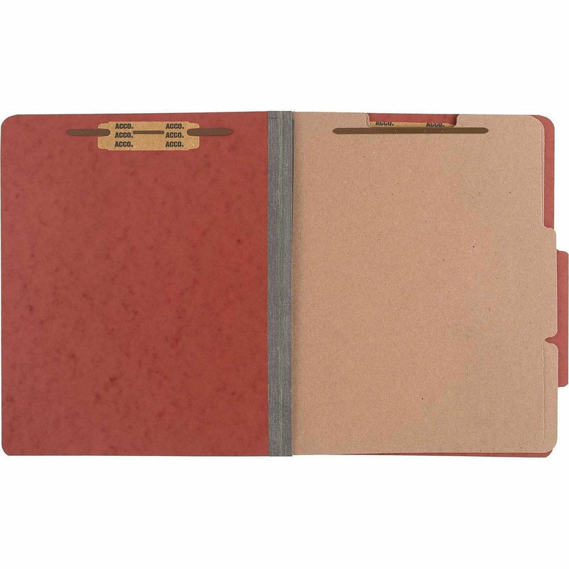 ACCO Letter Classification Folder - 3’’ Capacity - 8 1/2’’ x 11’’ - 6 Fastener(s) - 1’’ for - 2 Divider(s) - pt.