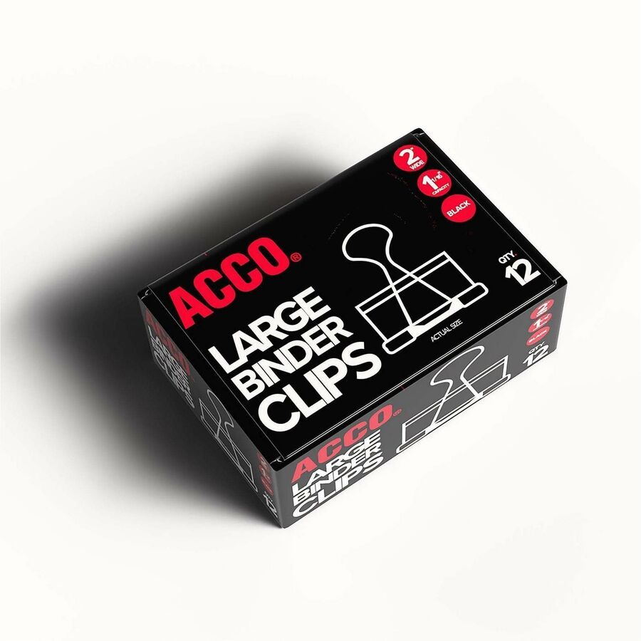 ACCO Large Foldback Binder Clips - Right