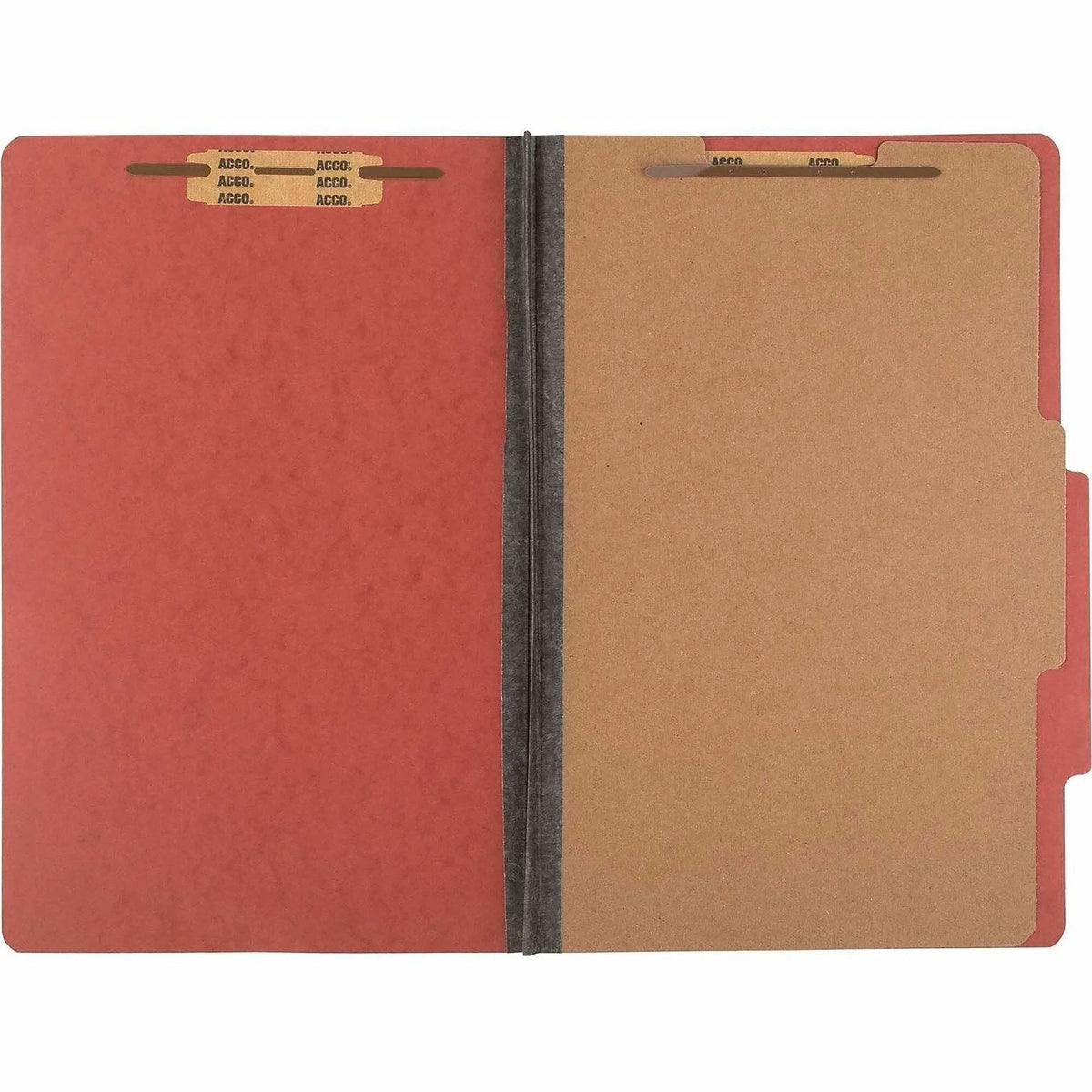 ACCO Legal Classification Folder: 2’’ Capacity 8 1/2’’ x 14’’ Earth Red - 10/Box - Folders