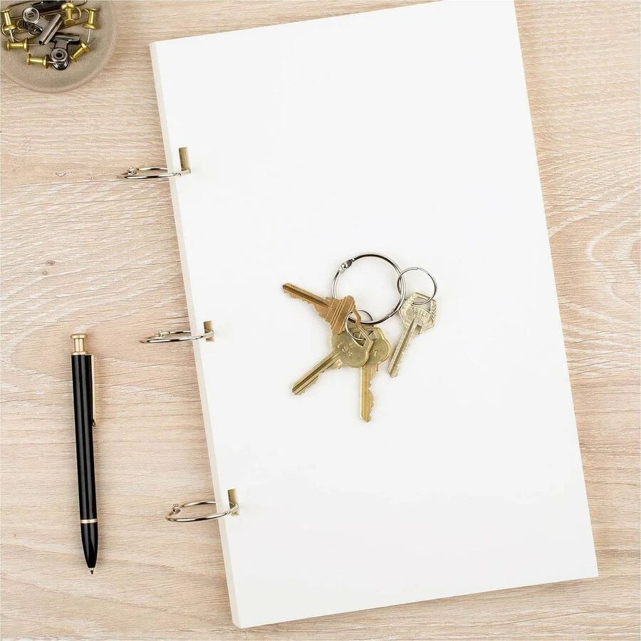 ACCO Loose-Leaf Rings: 1.50’’ Capacity Silver-Nickel Finish - 100/Box - Binder / Bulldog Clips