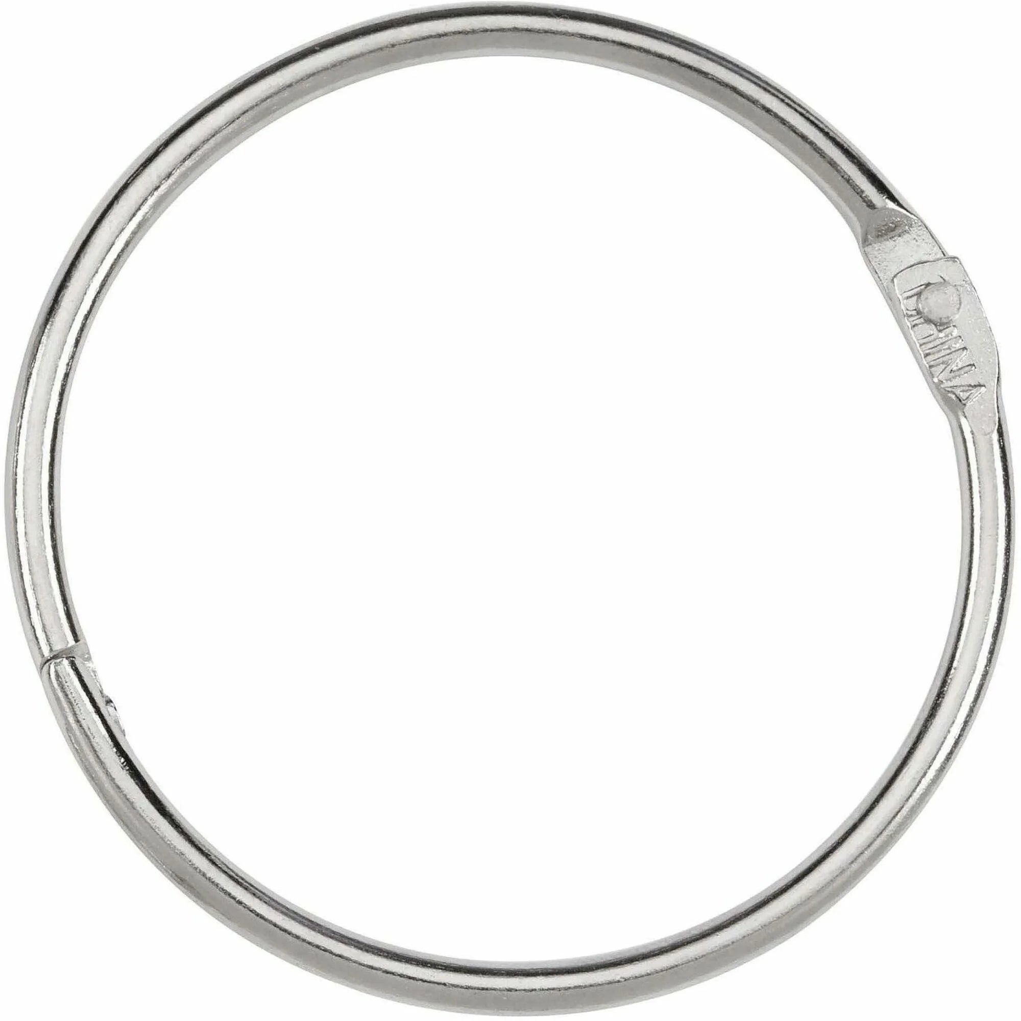 ACCO Loose-Leaf Rings: 125-Sheet Capacity Silver Nickel Finish - 100/Box - Binder / Bulldog Clips