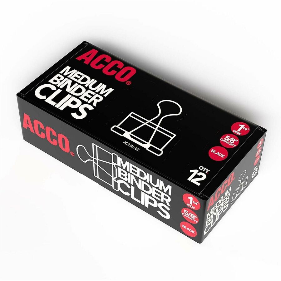 ACCO Medium Foldback Binder Clips - Left