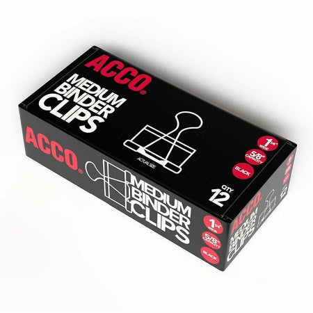 ACCO Medium Foldback Binder Clips - Left