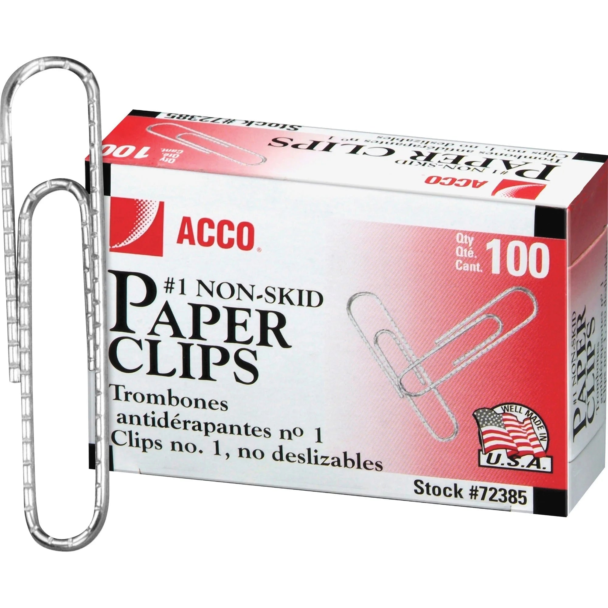 ACCO Premium Paper Clips: No. 1 1.3’’ Length 10 Sheet Capacity - Clips