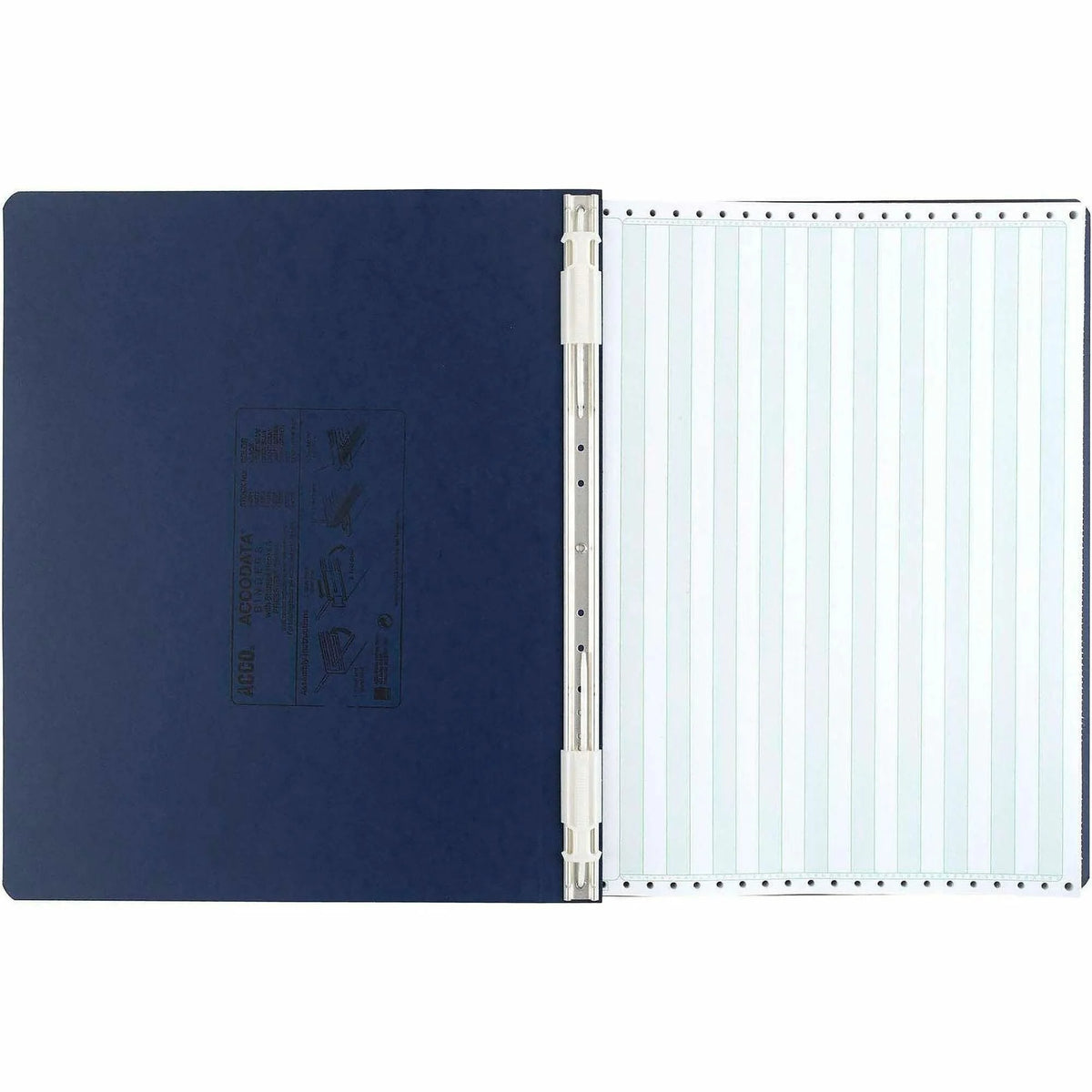 ACCO PRESSTEX Unburst Sheet Covers: 6’’ Binder Capacity Dark Blue Recycled - 11’’ x 14 7/8’’ - Retractable Hooks