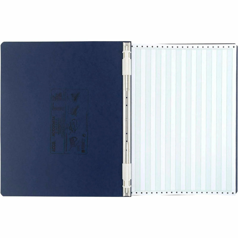 ACCO PRESSTEX Unburst Sheet Covers: 6’’ Binder Capacity Dark Blue Recycled - 11’’ x 14 7/8’’ - Retractable Hooks