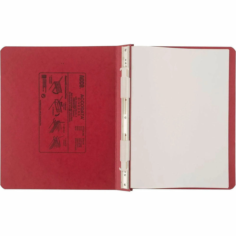 ACCO PRESSTEX Unburst Sheet Covers: 6’’ Binder Capacity Executive Red Recycled - 1 Each - Data/Hanging Binders