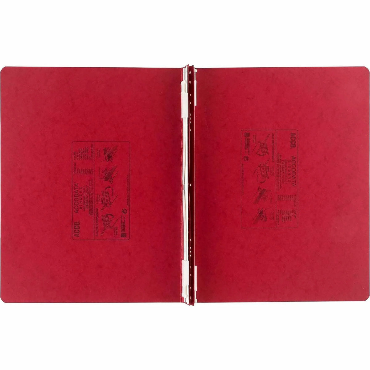 ACCO PRESSTEX Unburst Sheet Covers: 6’’ Binder Capacity Executive Red Recycled - 1 Each - Data/Hanging Binders