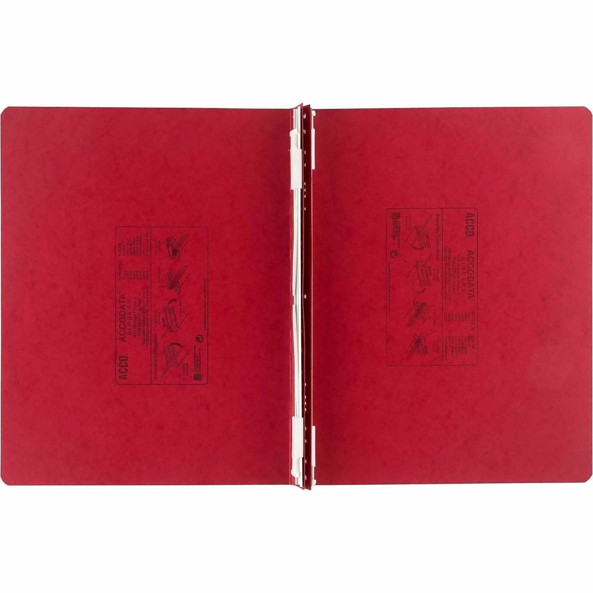 ACCO PRESSTEX Unburst Sheet Covers: 6’’ Binder Capacity Executive Red Recycled - 1 Each - Data/Hanging Binders